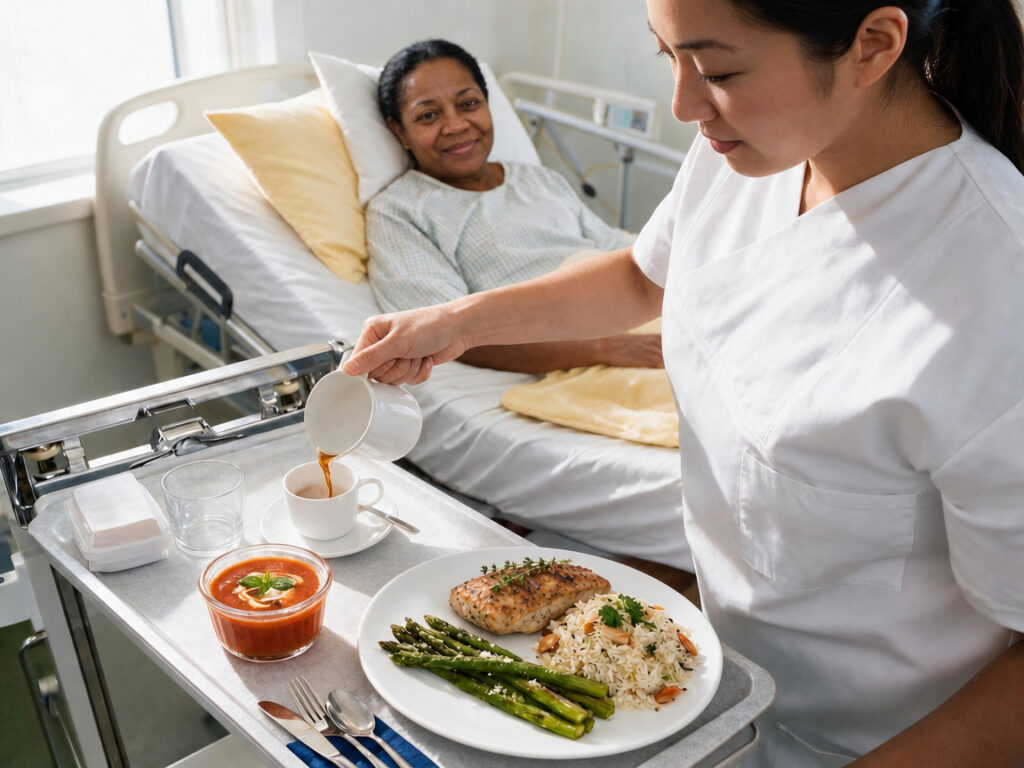 Mobile robots deliver meals in hospitals