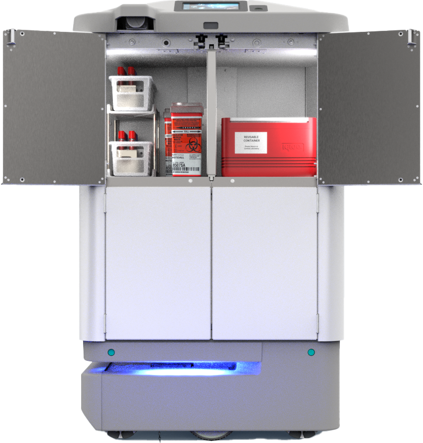 Mobile robot for laboratory logistics